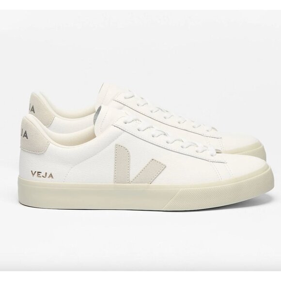 NWOT Veja Campo Leather White Natural Sneakers Size Men's 11 - Picture 1 of 11